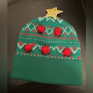 New Ugly Stuff Green Red Holiday Beanie